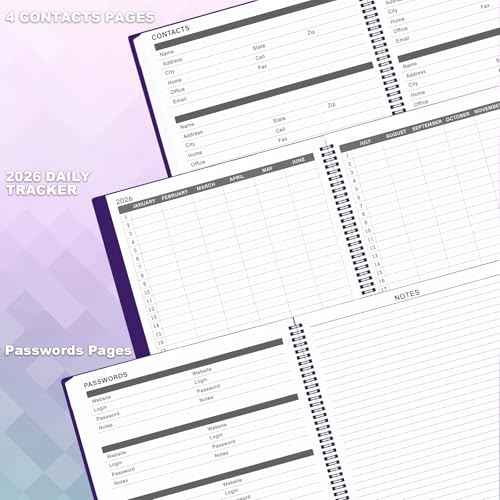 2026 Monthly Planner - Monthly Planner/Calendar 2026, JAN. 2026 - DEC. 2026, 9'' x 11'', 2026 Planners with12-Months, Month Tabs - Purple