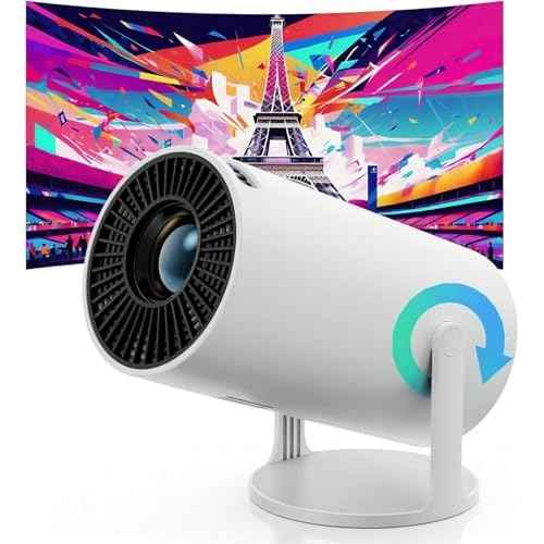 Mini Smart Vision Beam Projector, with Build In APP, Wifi 6 and Bluetooth 5.0, 720P, 1.2-4M Projection Distance ,40"-130" Projector Size, Portable, for Home, Party, Kids