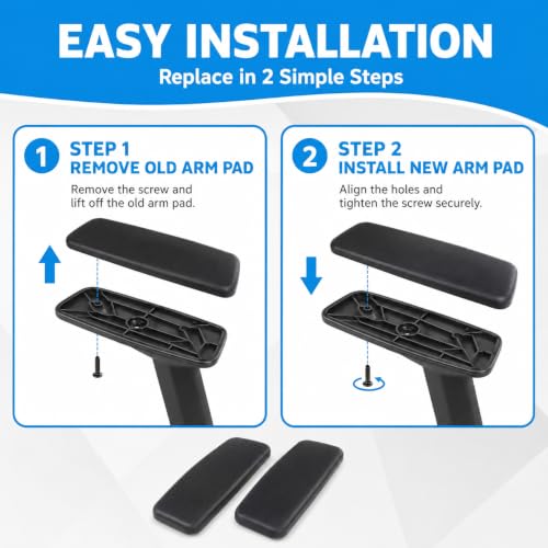 Armrest Pad Caps Replacement for Haworth Zody Office Chair — 1 Pair