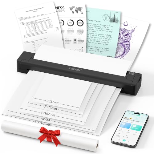 Labeer Wireless Bluetooth Thermal Printer Inkless Portable A4 Document Printer