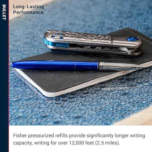Fisher Space Pen Bullet Pen, Ballpoint, Blueberry, Brass, Black Ink, Gift Box