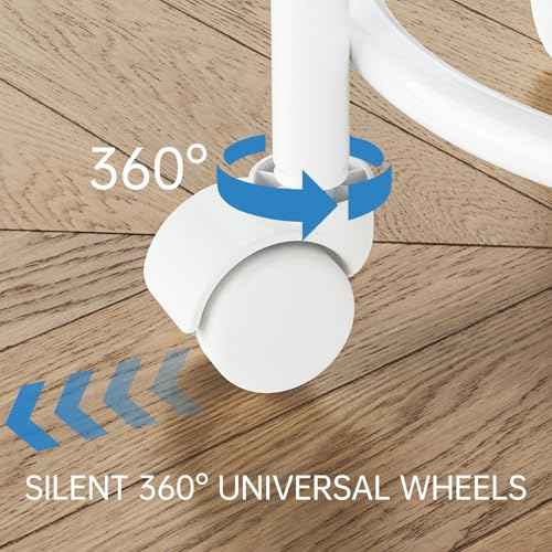 NiHome Universal Wheel Rolling Stool, Low Roller Seat with Reinforced 360¡Æ Swivel Wheels & Thick Metal Frame, 360¡Æ Movement Comfortable Ergonomic Cushion Seating, Quick Two-Step Assembly (Gray)