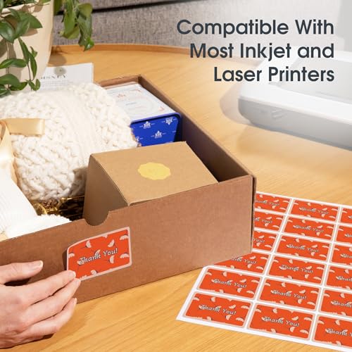 2.5" Circle Printable Labels Compatible with Inkjet and Laser Printers - 500 Sheets, 6000 Matte White Round Stickers for Product Labeling, Packaging, Organization - Spartan Industrial Template C005