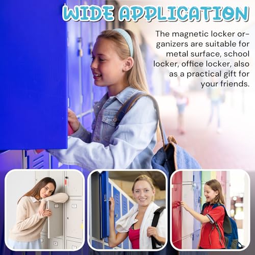Magnetic Locker Decor Set with Mirror, Whiteboard, Light String & Accessories