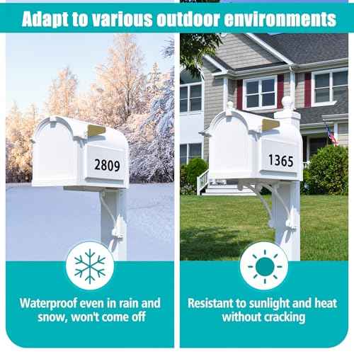 1200 PCS Number Stickers, 1" Waterproof Mailbox Number Label, Consecutive Numbers 0-9, Self-Adhesive and Residue-Free, Ideal for Mailboxes, Storage Boxes, Organizers, Cabinets and More