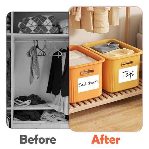 180Pcs 4"x6" Removable Labels for Storage Bins, No Residue Large Storage Bin Labels, Waterproof & Oil-Resistant & Tear-Resistant Stickers for Plastic Bins, Boxes, and Cases