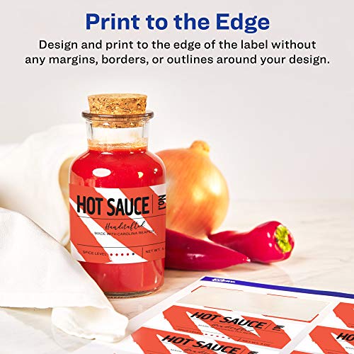 Avery Matte White Rectangle Labels, Sure Feed Technology, 2" x 3.5", 400 Matte White Printable Labels