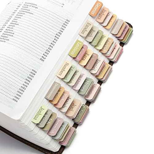 Mr. Pen- Bible Tabs, 75 Boho Theme Laminated Tabs for Women and Men, Study Bible Index, Book Labels