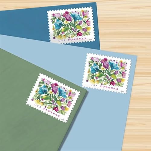 United States Postal Service Celebration Blooms Forever Postage Stamps Flowers, Garden, Love, Wedding (Sheet of 20)
