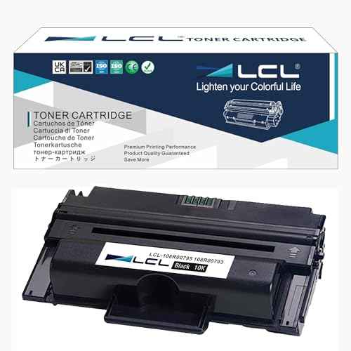 LCL Compatible Toner Cartridge Replacement for Xerox 108R00795 108R00793 108R793 108R795 3635MFP 10000 Pages Phaser 3635MFP 3635MFP/S 3635MFP/X (1-Pack Black)
