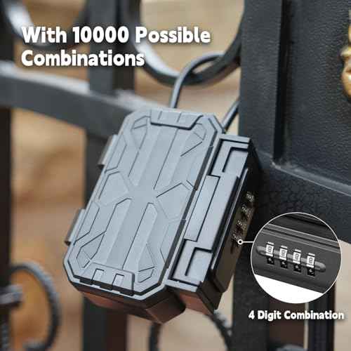 Lock Box with Magnetic Key Holder,Magnet Key Box for Under car,Hide with Combination Lock with 3xN52 Strong Magnet for Storage Indoors, Outside