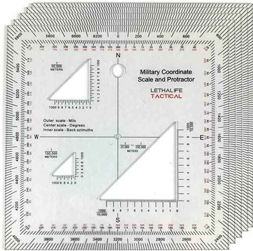 Pack of 5 Military Protractors for Land Nav