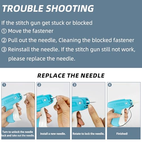 Mini Stitch Gun for Clothes – Portable Handheld Seam Repair Kit with 2000 Fasteners