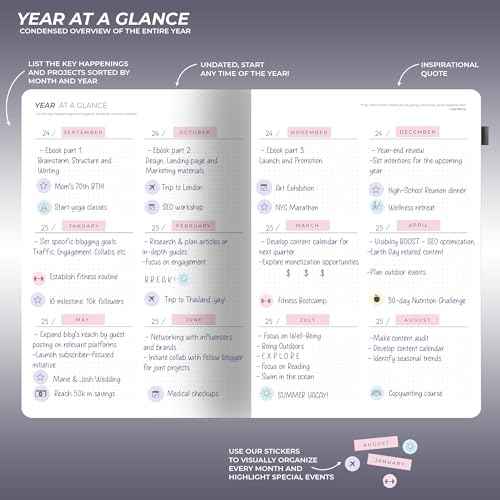 12 Week Focus Planner: High Performance Project Planner - Stay Focused and Achieve your Goals - Weekly and Daily Pages with Scientifically Proven Prompts - Undated, 7x10inch Black Hardcover