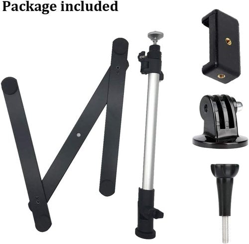 Photo Copy Pico Projector Stand - Adjustable Overhead Phone Mount for Live Streaming & Teaching