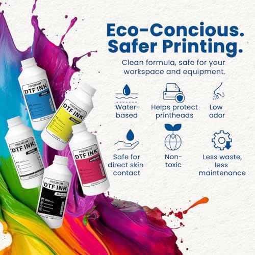 DTF Ink White 500ML (16.9 fl oz) Refill ? High Opacity, Clog-Free Formula ? Compatible with All DTF Printheads Including I3200, XP600, L1800, ET8550 ? Reliable Color Accuracy & Smooth Ink Flow