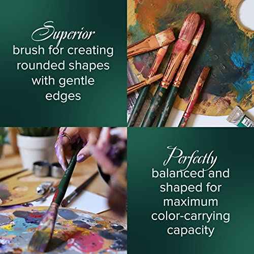 Silver Brush Limited 1001-12 Grand Prix Flat Paintbrush for Oil Painting, Size 12, Long Handle