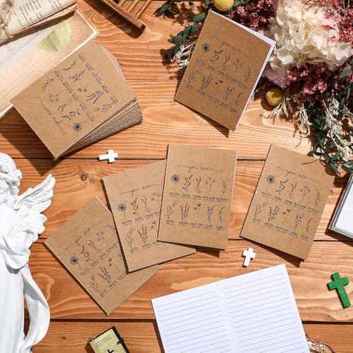 100 Pcs Christian Gifts Bulk Mini Christian Notebooks Wildflower Bible Verse Notepad Inspirational Prayer Journal Religious Christmas Church Gift for Men Women Teacher Nurse