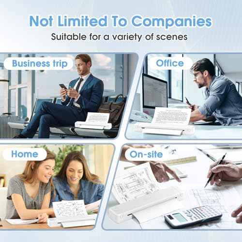 Odaro Portable Wireless Printer - P831 Thermal Transfer Printer, Small Business, School, Support 8.5" X 11" Copy Paper (Letter/A4/A5/B5), 300DPI - White