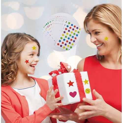1440 Pcs Star Stickers, Star Stickers for Kids Reward, Tiny Star Stickers, Behavior Reward Stickers, Glitter Stickers, School Classroom Student Teacher Supplies and DIY UonBexj