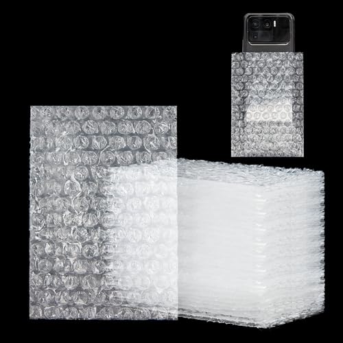 Falcontoy 50 Pcs Clear Bubble Pouches 4x6 Inch Protective Shipping Wraps