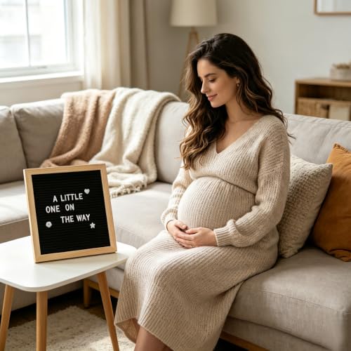 INTOMYTH Felt Letter Board 10x10 Inches with 336 Letters & Symbols - Flat Black
