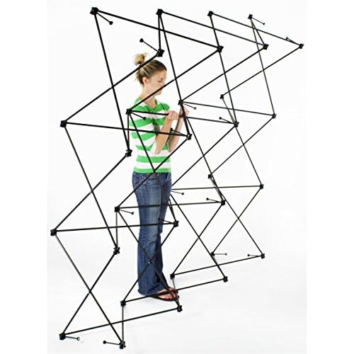 Pop Up Booth, Curved 8ft Wall - Black Hook & Loop Receptive Fabric