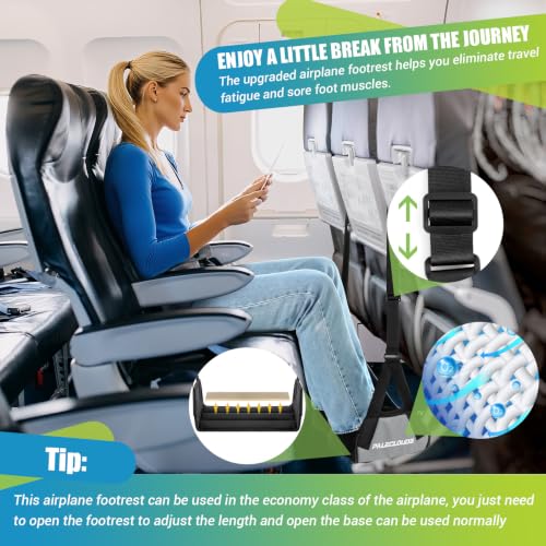 Foot Hammock for Plane Travel - Thickened Bamboo, Grey, Paleclouds