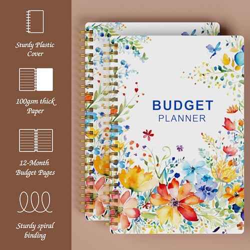 Budget Planner - Monthly Finance Organizer with Expense Tracker Notebook to Manage Your Money Effectively, Undated Finance Planner/Account Book, Start Anytimem,A5(8.6x5.9 inchs),100gsm Paper - Water