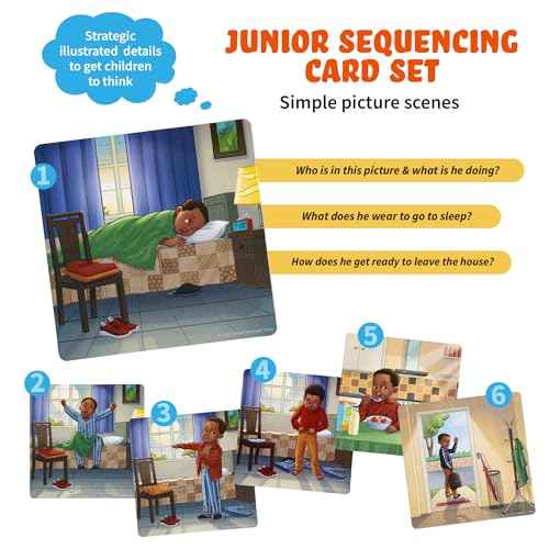 SPARK INNOVATIONS Sequencing Cards, Speech Therapy, Autism Therapy, SEL, Problem Solving, Social Skills, Picture Cards, ESL, English Language Learners (Set 2)