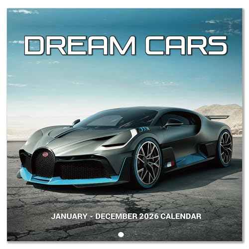 2026 Calendar - Cars Wall Calendar 2026, January 2026 - December 2026, 11.6" x 11.6" for Home, Office, School