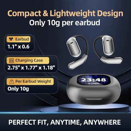 AI Translation Earbuds,Real Time Translator,Supports 144 Languages & Dialects, LCD Touchscreen for Smart Control, Compatible with iOS & Android,Perfect for Travel,Business, International Communication