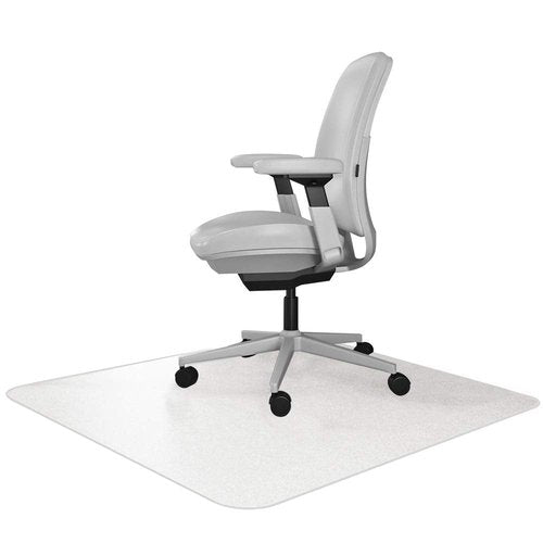 RESILIA Office Desk Chair Mat - for Low Pile Carpet (with Grippers) Clear, 46 Inches x 60 Inches, Made in The USA