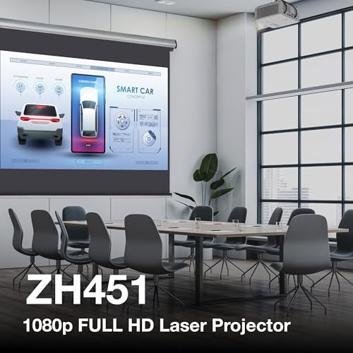 Optoma ZH451 Full HD Laser Projector 4600 Lumens, Wireless Miracast, Regular Throw