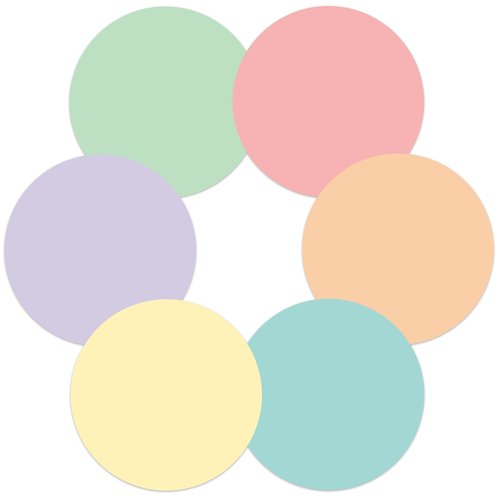 12PCS Pastel Dry Erase Table Dots 11 Inch Circles Spots Decals Colorful Removable Marker Stickers with Plastic Scraper for School Classroom Wall Whiteboard Teachers Students Supplies