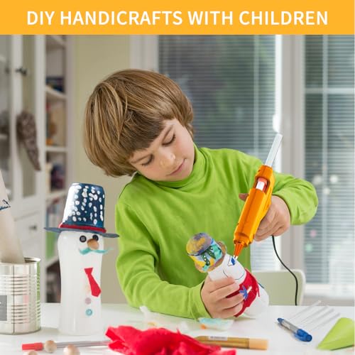 Mini Hot Glue Gun Kit with 40 Sticks - 8 Color Glue Guns for Crafts, School & DIY