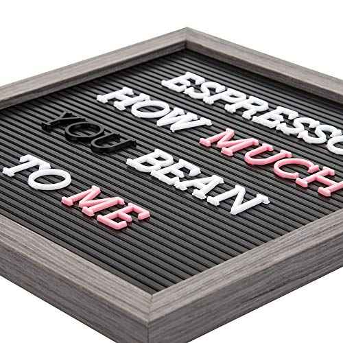 1 Inch Letters for Felt Letter Board, 188 Pieces Including Characters, Numbers & Symbols for Changeable Plastic Message Boards by Veskaoty (White)