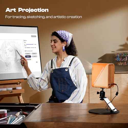 Caydo P1 Art Projector with Exclusive Drawing App for Artists, Portable Auto Focus & Keystone LED Projector for Drawing and Tracing, 4K Support, 100¡¯¡¯ Display, Compatible with iOS/Android