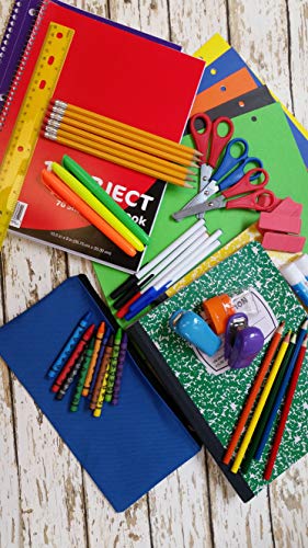Trail Maker School Supplies Kit 45 Pieces for Grades K-12, Classroom & Home