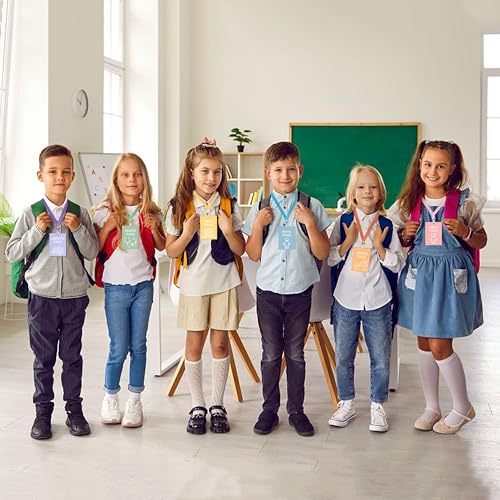 Planner 6 Sets Hall Pass Lanyards and School Passes Set - Unbreakable Wooden Hall Passes for Classrooms