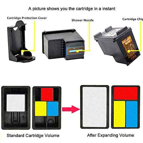 Remanufactured for PG-44 CL-54 XL Ink Cartridges for Canon 44 54 XL Replacement Ink Cartridge for E201 E401 E402 E3110 E471 Printer (Black, Tri-Color, 2-Pack)