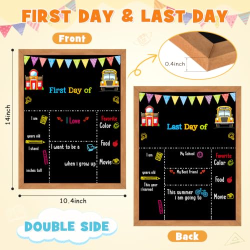 First Day of School Sign Board with 6 Liquid Chalk Markers - Style 1 / 11