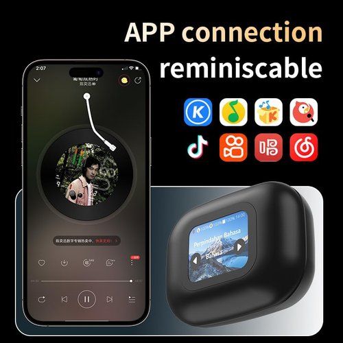 LCORDN AI Real-Time Translation Earbuds, 144 Languages & Accents, Simultanous Interpretation Wireless Earphones for Travel & Business, HD Sound Adjustable Ear-Hook Wireless Translator Earbuds