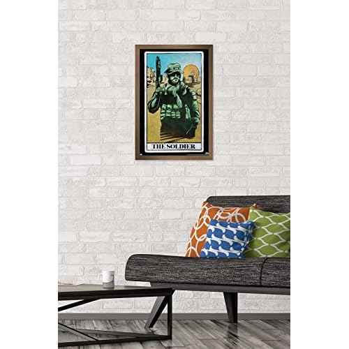 Trends International Call of Duty: Modern Warfare 2 - Captain Price Tarot Card Wall Poster, 14.725" x 22.375", Bronze Framed Version