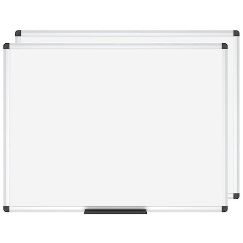 VIZ-PRO Dry Erase Board/Whiteboard, Non-Magnetic, 48 x 36 Inches, Pack of 2, Wall Mounted Board for School Office and Home