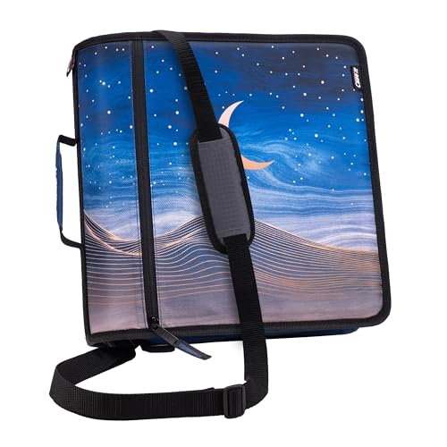 Case-it C Desert Night 3-Inch Zipper Binder with 600 Sheets & Organizational Pockets - 1 Pack
