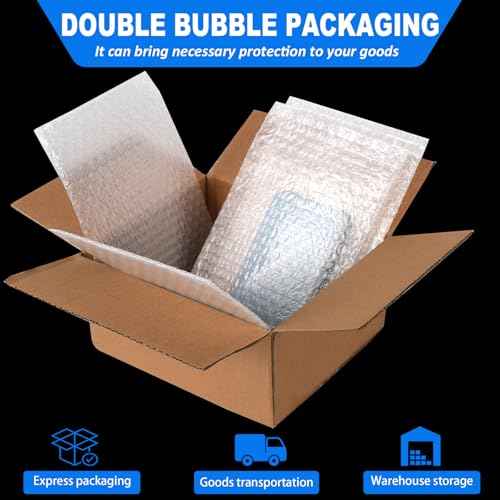Bubble Pouches Wrap Bag 8 Inch x 10 Inch,30 Pcs Double Wall Thickening Shockproof Bubble Bags, Clear Bubble Out Bags Protective Bubble Pouch, Cushioning Bags for Moving, Shipping and Packing