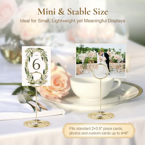25-Pack Metal Table Number Holders for Weddings & Events