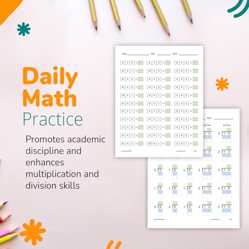 Channie's Single Digit Division Workbooks for Elementary Math Grade 3-5