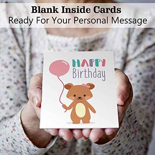 feela Birthday Cards Bulk, 240 Pack 40 Designs Happy Birthday Card Assortment Box with 240 Blank Envelopes, 252 Pieces of Stickers, 9 Washi Tapes, Greeting Cards for Employees Family, 4¡± X 6¡±